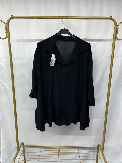 Camicia con colletto e maniche a risvolto