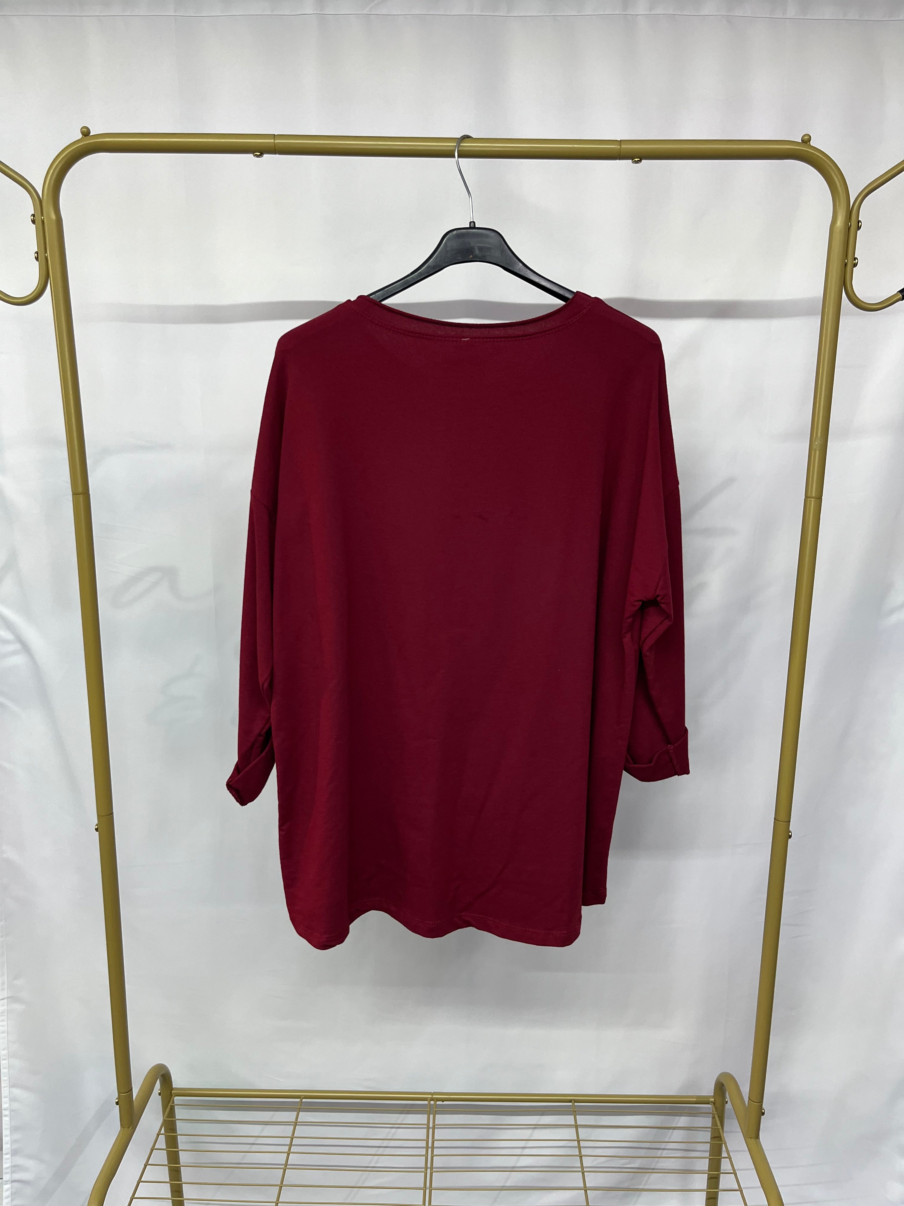 Felpa crew neck con dettaglio maculato su taschino