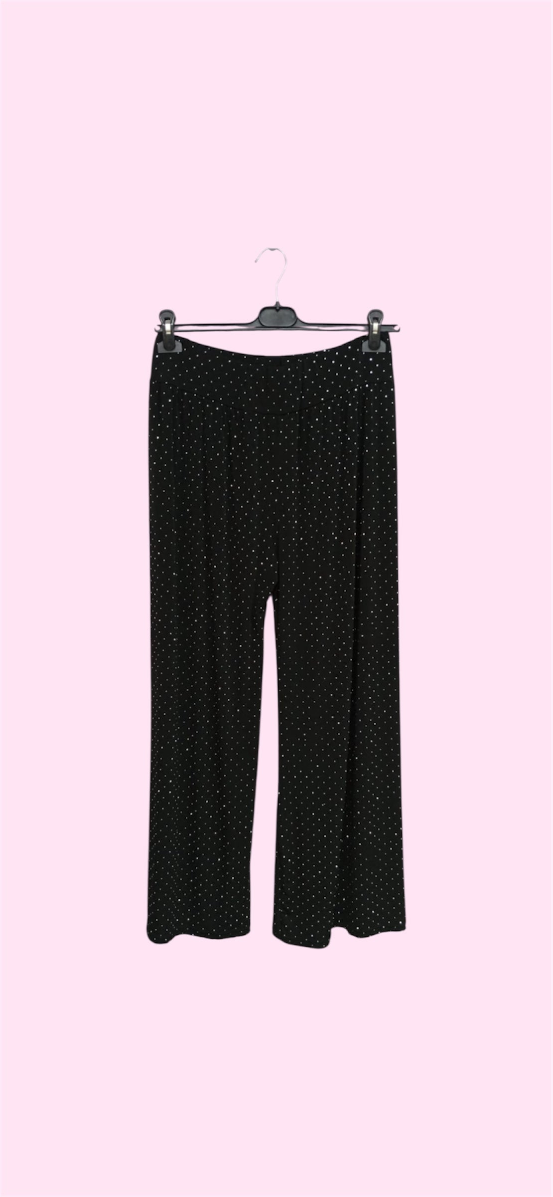 Completo maglietta e pantalone brillantinato nero