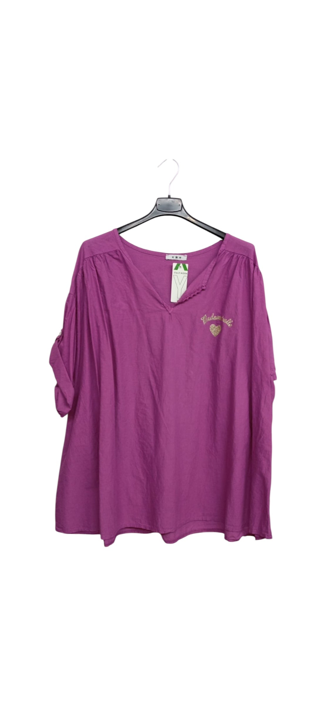 Camicia con maniche a risvolto