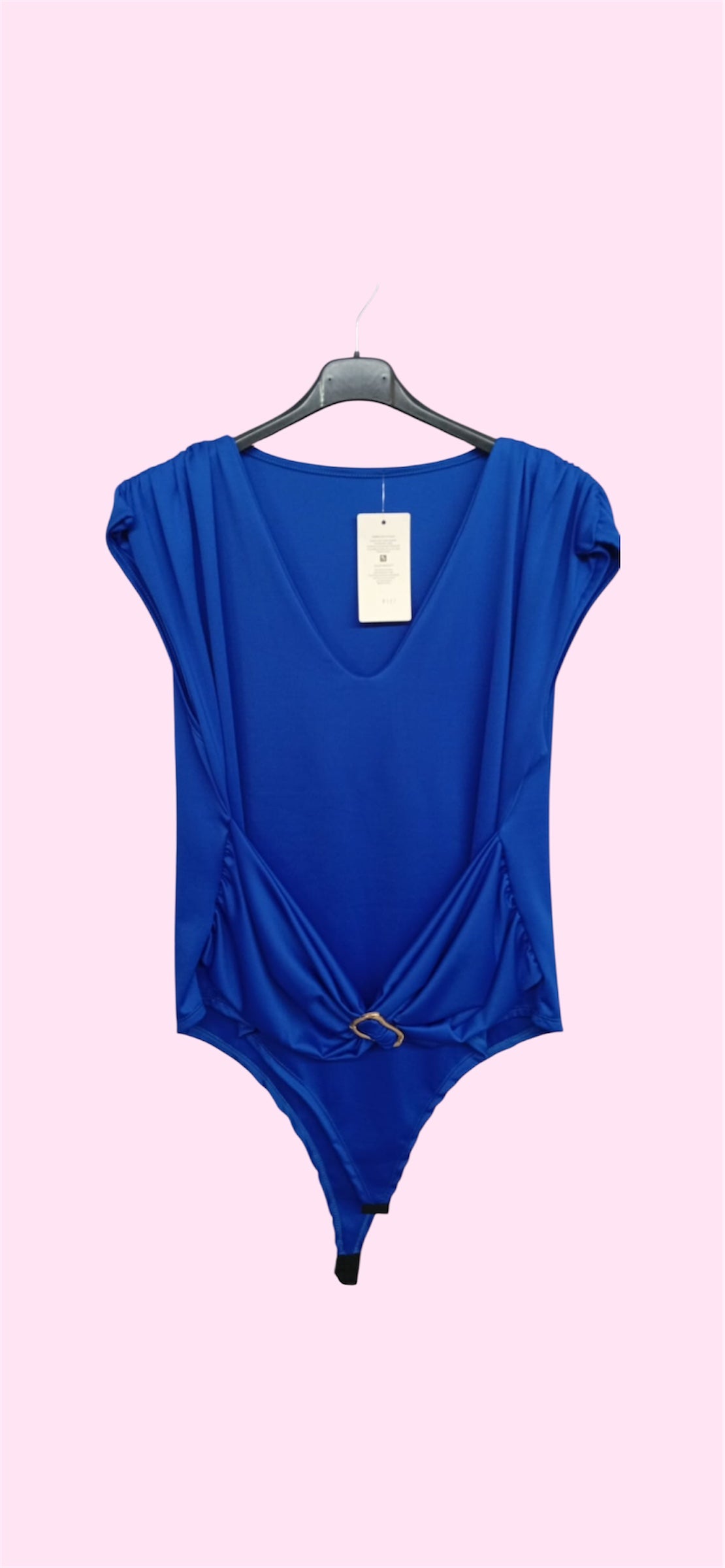 Body con scollo a V e dettaglio ruche